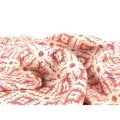 Tissu Tweed Jacquard Aztèque Fuchsia Orange