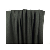 Tissu Lainage Léger 100 % Laine Chevron Kaki / Noir