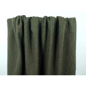 Tissu Lainage Pied de Puce Marine / Vert