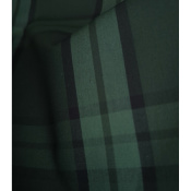 Tissu Popeline 100 % Coton TARTAN Vert & Noir