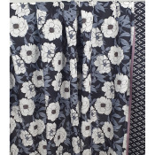 Tissu Voile Mélange Coton / Viscose Fleurs & Frise