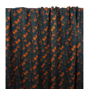 Tissu Sergé Léger 100 % Tencel Fleurs Vermillon