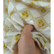 Tissu Sergé Lourd JON 100 % Coton Argyle Flowers