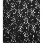 Tissu Dentelle Smocke Fleurs Noir