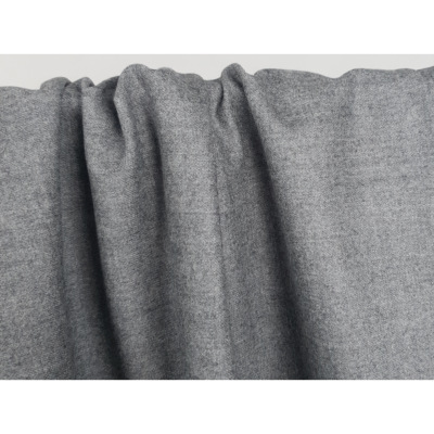 Tissu Flanelle Laine & Cachemire Gris Clair Chiné