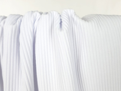 Tissu Maille Cote 3x3 Blanc