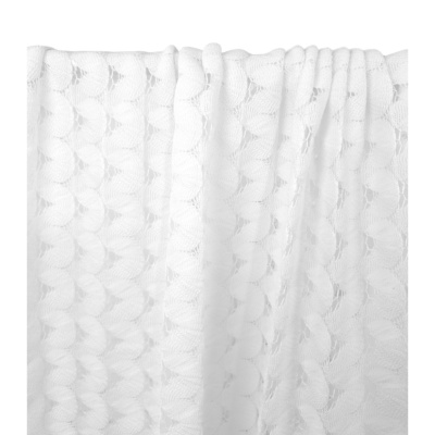 Tissu Maille Look Guipure Blanc