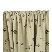 Tissu Maille Jersey Coton / Elasthanne Doodle Beige