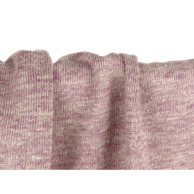Tissu Maille Jersey Lin Parme Chiné Lurex