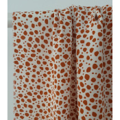 Tissu Popeline 100 % Viscose Abstract Dots Terracotta