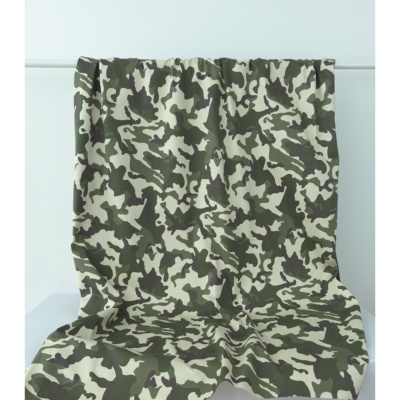 Tissu Sergé Stretch Camouflage Beige