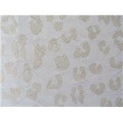 Tissu Jersey Structuré Beige Imprimé Petit Point Foil Doré