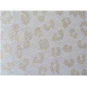 Tissu Jersey Structuré Beige Imprimé Petit Point Foil Doré