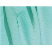 Tissu Crepe Satin Structuré Cyan