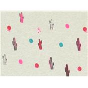 Tissu Jersey Imprimé Cactus et Pois