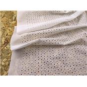 Tissu Broderie Anglaise Fleurs