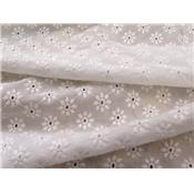 Tissu Broderie Anglaise Paquerettes