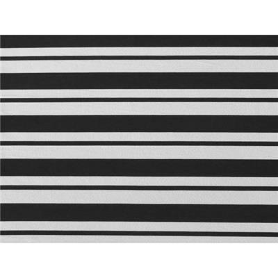Tissu Crepe Ecru Imprimé Rayure Irrégulière Noir