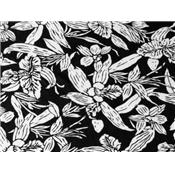 Tissu Jersey Coton / Polyester Imprimé Fleurs Tropicales
