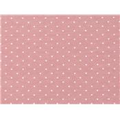 Tissu Jersey Coton / Elasthanne Vieux Rose Pois Tete d'Épingle