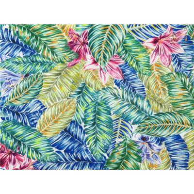 Tissu Jersey Léger Feuillage Tropical