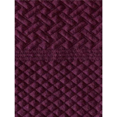 Tissu Jersey Matelassé Prune Motif Graphiques