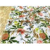 Tissu Jersey VENISE Fleurs et Oiseaux