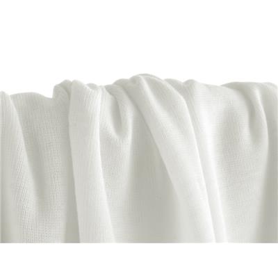 Tissu Maille Cote 1x1 100 % Coton Blanc