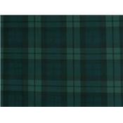 Tissu Sergé Imprimé TARTAN Marine / Vert Sapin