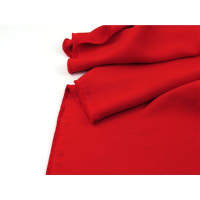 Tissu Sergé Viscose Lavé Rouge