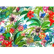 Tissu Voile de Viscose Fleur Tropical