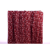 Tissu Voile Viscose / Soie Fleuri Rouge 