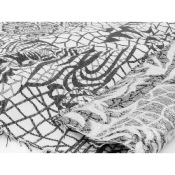 Tissu Jacquard Tigre Lurex Argent