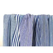 Tissu Crepe de Chine 100 % Soie Blue Stripes