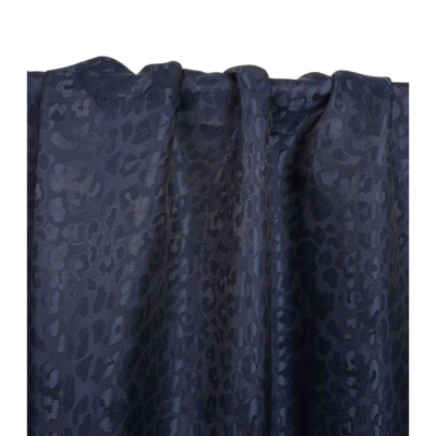 Tissu Doublure Sergé Poly / Viscose Jacquard LEO Marine