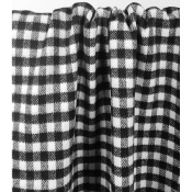 Tissu Lainage Mélange Laine Vichy Noir & Blanc