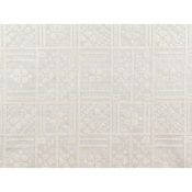 Tissu Popeline Brodé Ecru