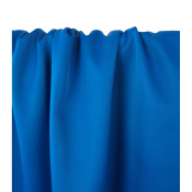Tissu Satin Contrecollé 100 % Viscose Bleu / Blanc