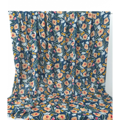 Tissu Voile de Viscose Ecovero Graphic Flower