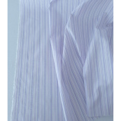 Tissu Popeline 100 % Coton Rayures et Jacquard Parme