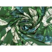 Tissu Crepe LONDRES Feuillage Tropicale