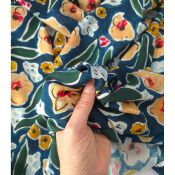 Tissu Voile de Viscose Ecovero Graphic Flower