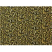 Coupon Satin Plissé Léopard Beige Doré 60 cm x 140 cm