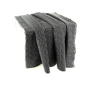 Tissu Jacquard Carreaux Noir & Blanc