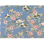 Coupon Crepe Viscose Grue Japonisante 50 cm x 150 cm