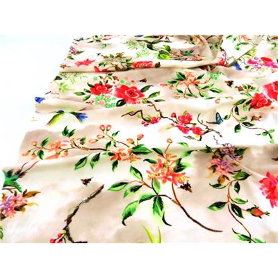 Tissu Jersey VENISE Fleurs, Oiseaux, Tie & Dye