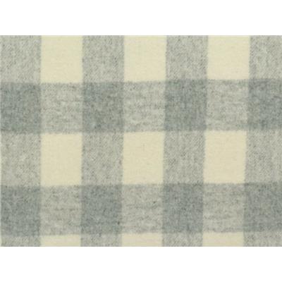 Tissu Lainage Carreaux Ecru / Gris