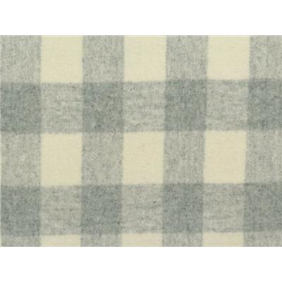 Tissu Lainage Carreaux Ecru / Gris