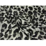 Coupon Maille Léopard Lurex Gris 80 cm x 160 cm