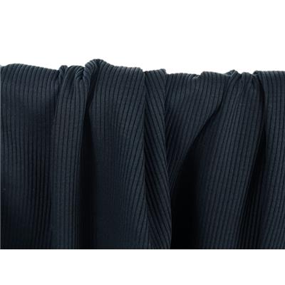 Tissu Maille Cote 2X2 100 % Coton BIO Marine
